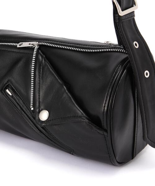 beautiful people(ビューティフルピープル)の「beautiful people/ビューティフルピープル/excerption riders cylinder bag(ショルダーバッグ・レディース・ブラック・F)」の8枚目の写真