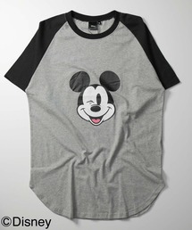 MICKEYMOUSE ラグラン半袖Tシャツ ミッキーマウス