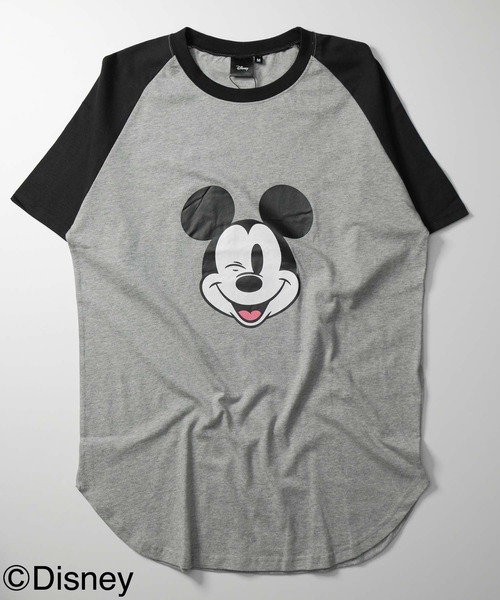 Disney(ディズニー)の「MICKEYMOUSE ラグラン半袖Tシャツ ミッキーマウス(Tシャツ/カットソー・メンズ・ホワイト系その他/ホワイト系その他4/ホワイト系その他3/ホワイト系その他2/ベージュ×ブラック/グレー/グレー系その他/ベージュ系その他・XL/L/M)」の6枚目の写真