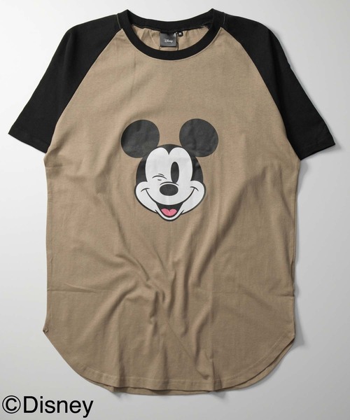 Disney(ディズニー)の「MICKEYMOUSE ラグラン半袖Tシャツ ミッキーマウス(Tシャツ/カットソー・メンズ・ホワイト系その他/ホワイト系その他4/ホワイト系その他3/ホワイト系その他2/ベージュ×ブラック/グレー/グレー系その他/ベージュ系その他・XL/L/M)」の7枚目の写真