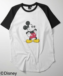 MICKEYMOUSE ラグラン半袖Tシャツ ミッキーマウス
