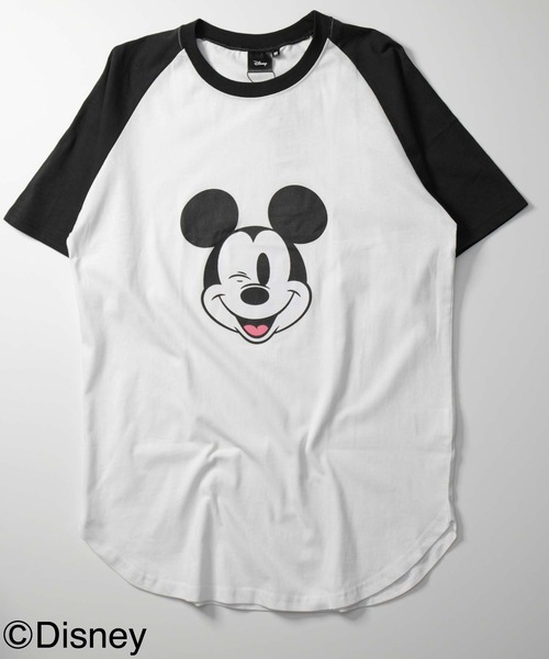 Disney(ディズニー)の「MICKEYMOUSE ラグラン半袖Tシャツ ミッキーマウス(Tシャツ/カットソー・メンズ・ホワイト系その他/ホワイト系その他4/ホワイト系その他3/ホワイト系その他2/ベージュ×ブラック/グレー/グレー系その他/ベージュ系その他・XL/L/M)」の5枚目の写真