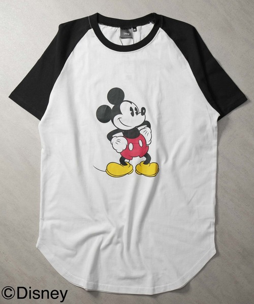 Disney(ディズニー)の「MICKEYMOUSE ラグラン半袖Tシャツ ミッキーマウス(Tシャツ/カットソー・メンズ・ホワイト系その他/ホワイト系その他4/ホワイト系その他3/ホワイト系その他2/ベージュ×ブラック/グレー/グレー系その他/ベージュ系その他・XL/L/M)」の11枚目の写真
