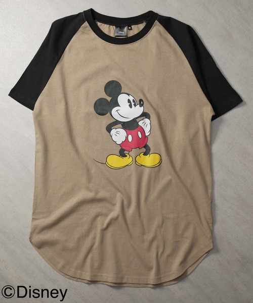 Disney(ディズニー)の「MICKEYMOUSE ラグラン半袖Tシャツ ミッキーマウス(Tシャツ/カットソー・メンズ・ホワイト系その他/ホワイト系その他4/ホワイト系その他3/ホワイト系その他2/ベージュ×ブラック/グレー/グレー系その他/ベージュ系その他・XL/L/M)」の13枚目の写真