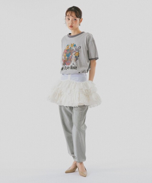 BEAMS COUTURE(ビームスクチュール)の「ボリューム レース コルセット スカート(スカート・レディース・ホワイト/ブラック・ONE SIZE)」の5枚目の写真