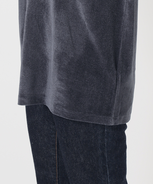 journal standard L'essage(ジャーナルスタンダードレサージュ)の「《追加/接触冷感》クールタッチベロアTシャツ(Tシャツ/カットソー・レディース・アイボリー/ネイビー/ブラウン・FREE)」の8枚目の写真
