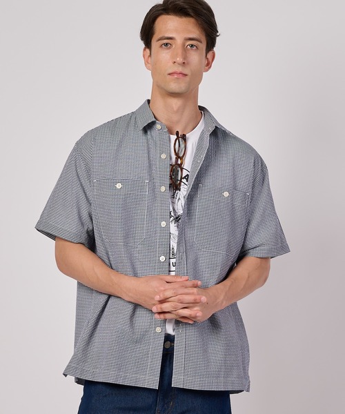 Eddie Bauer(エディーバウアー)の「クリンクル 半袖シャツ(シャツ/ブラウス・メンズ・ライトベージュ/ブラウン/ネイビー/ライトグレー・S/M/XL/XXL/L)」の1枚目の写真