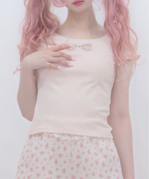 Fiorforte（フィオルフォルテ）の「lacy ribbon short sleeve tops（Tシャツ/カットソー）」