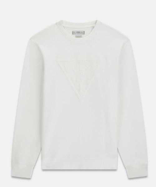 Guess(ゲス)の「AUDLEY Fleece スウェット トレーナー ロゴスウェット(スウェット・メンズ・ホワイト/ブラック/ダークネイビー・SMALL/MEDIUM/LARGE/X-LARGE)」の1枚目の写真