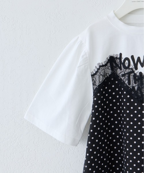 CIAOPANIC TYPY（チャオパニックティピー）の「【KIDS】ドットランジェリードッキングロゴチュニック《ZOZO限定》（Tシャツ/カットソー・キッズ・ホワイト/ブラック・110/130/150）」の18枚目の写真