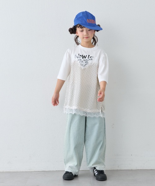 CIAOPANIC TYPY（チャオパニックティピー）の「【KIDS】ドットランジェリードッキングロゴチュニック《ZOZO限定》（Tシャツ/カットソー・キッズ・ホワイト/ブラック・110/130/150）」の8枚目の写真