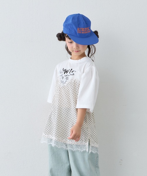 CIAOPANIC TYPY（チャオパニックティピー）の「【KIDS】ドットランジェリードッキングロゴチュニック《ZOZO限定》（Tシャツ/カットソー・キッズ・ホワイト/ブラック・110/130/150）」の9枚目の写真