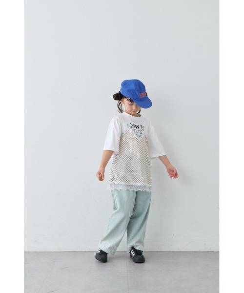 CIAOPANIC TYPY（チャオパニックティピー）の「【KIDS】ドットランジェリードッキングロゴチュニック《ZOZO限定》（Tシャツ/カットソー・キッズ・ホワイト/ブラック・110/130/150）」の10枚目の写真