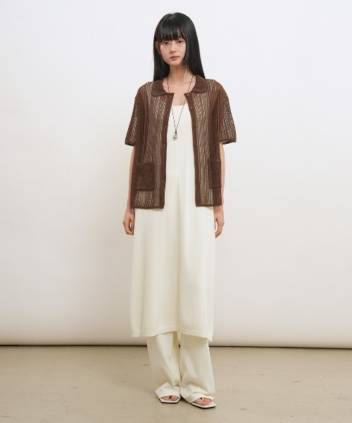 GENERAL IDEA(ジェネラルアイデア)の「【GENERAL IDEA】COOLセミワイドニットパンツ / COOL SEMI-WIDE KNIT PANTS(スウェットパンツ・レディース・アイボリー/ブラック・L/M/S)」の6枚目の写真