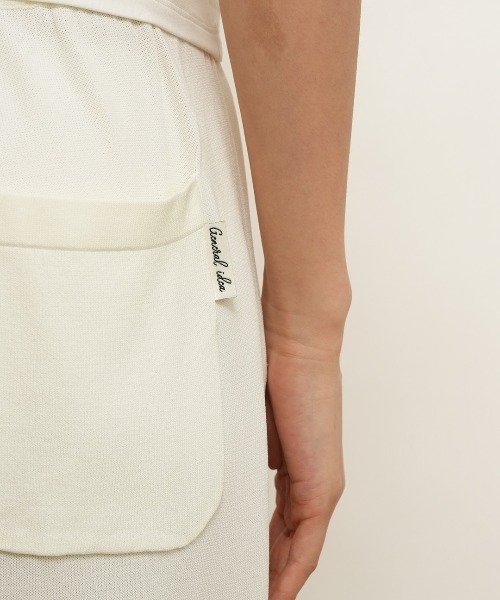 GENERAL IDEA(ジェネラルアイデア)の「【GENERAL IDEA】COOLセミワイドニットパンツ / COOL SEMI-WIDE KNIT PANTS(スウェットパンツ・レディース・アイボリー/ブラック・L/M/S)」の5枚目の写真