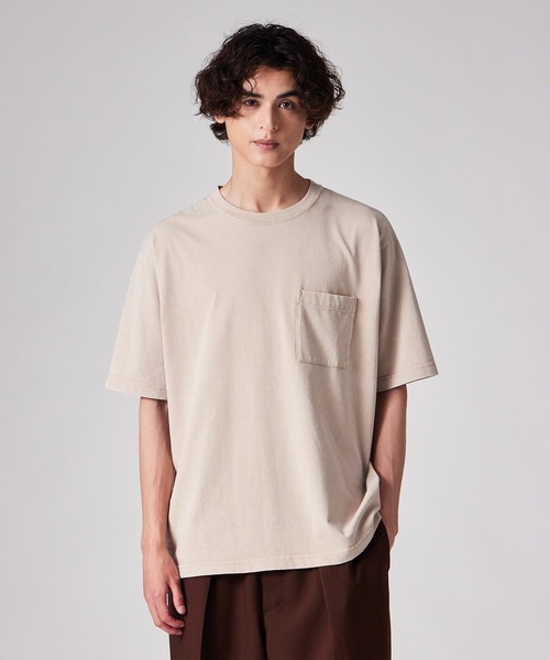 PS Paul Smith(ピーエスポールスミス)の「ヴィンテージライク ポケット Tシャツ / 262722 EXT04(Tシャツ/カットソー・メンズ・カーキ/ベージュ/グレー/ブラック・LARGE/MEDIUM/SMALL)」の1枚目の写真