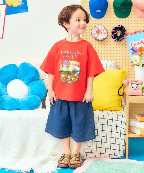 apres les cours（アプレレクール）の「【リンク】ワイドタックショートパンツ（その他パンツ・キッズ・グリーン/ブラウン/その他3/ブルー・110/100/90/80/130/120）」の7枚目の写真