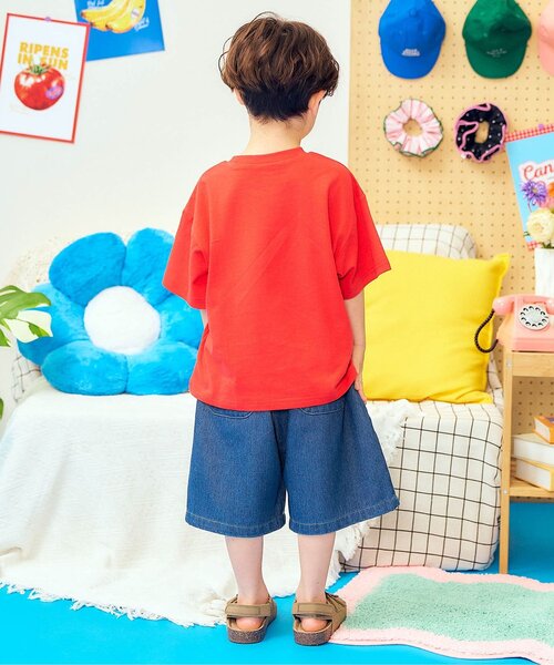 apres les cours（アプレレクール）の「【リンク】ワイドタックショートパンツ（その他パンツ・キッズ・グリーン/ブラウン/その他3/ブルー・110/100/90/80/130/120）」の8枚目の写真