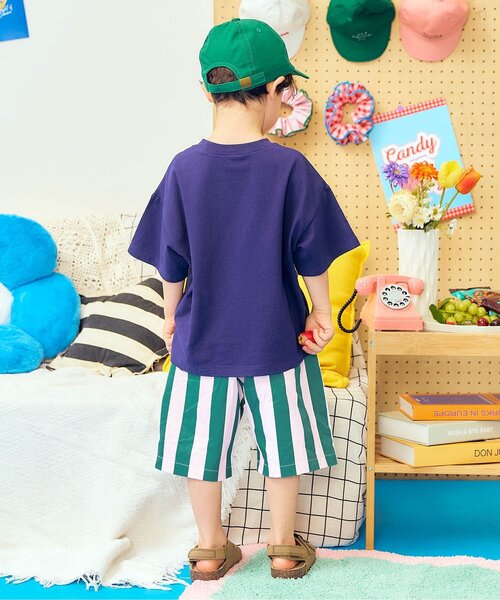 apres les cours（アプレレクール）の「【リンク】ワイドタックショートパンツ（その他パンツ・キッズ・グリーン/ブラウン/その他3/ブルー・110/100/90/80/130/120）」の19枚目の写真