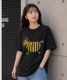 アニマルプリント半袖Tシャツ