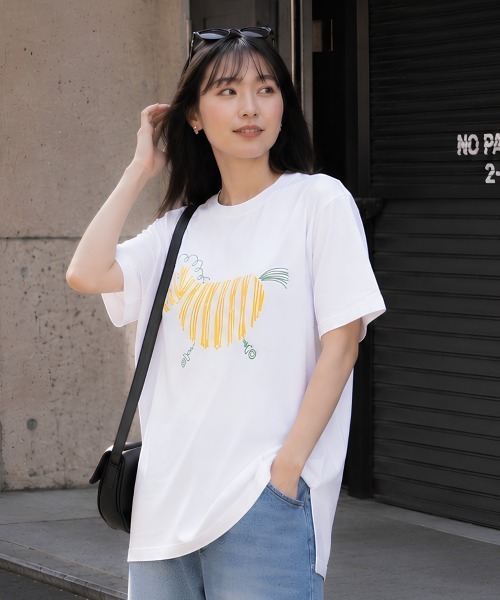 center i（センターアイ）の「アニマルプリント半袖Tシャツ（Tシャツ/カットソー・レディース・ベージュ/ピンク/グレー/ホワイト/ブラック・FREE）」の19枚目の写真