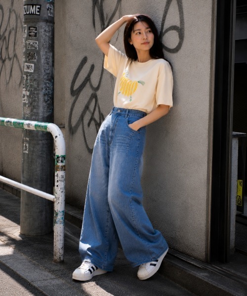 center i（センターアイ）の「アニマルプリント半袖Tシャツ（Tシャツ/カットソー・レディース・ベージュ/ピンク/グレー/ホワイト/ブラック・FREE）」の12枚目の写真