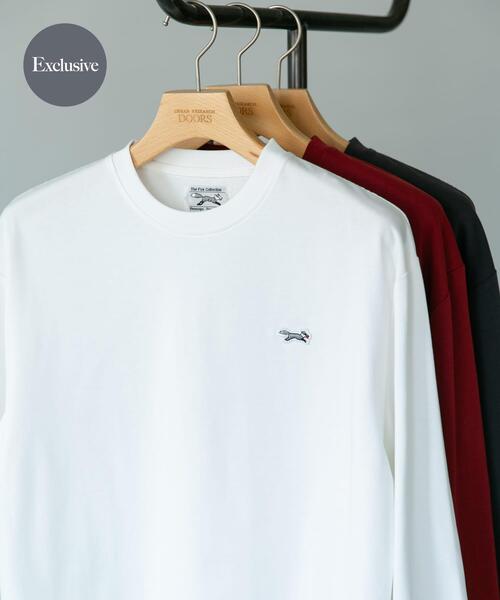 PENNEYS(ぺニーズ)の「『別注』PENNEYS×DOORS THE FOX 天竺ロングスリーブTシャツ(Tシャツ/カットソー・メンズ・チャコールグレー/レッド/ホワイト・MEDIUM/LARGE)」の2枚目の写真