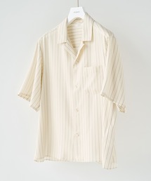 【STUDIOUS】Cupra Stripe Open Shirts / キュプラストライプオープンシャツ