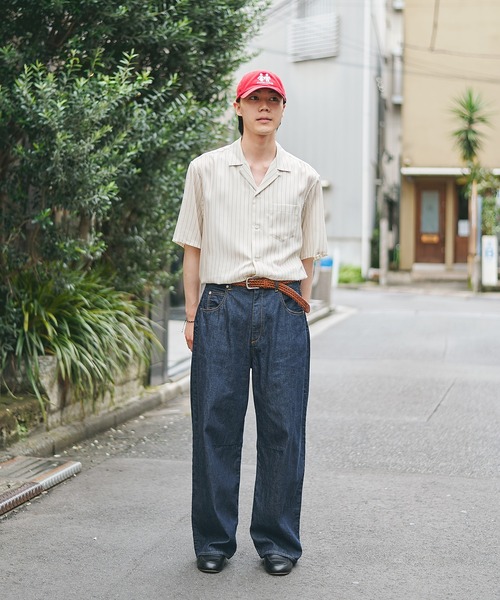 STUDIOUS(ステュディオス)の「【STUDIOUS】Cupra Stripe Open Shirts / キュプラストライプオープンシャツ(シャツ/ブラウス・メンズ・ホワイト・1/2)」の5枚目の写真