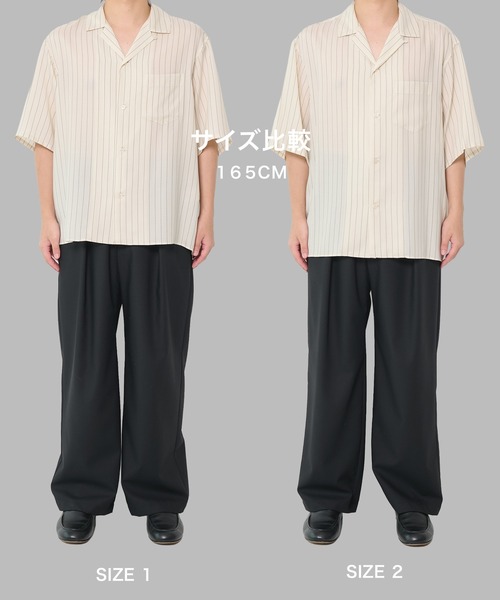 STUDIOUS(ステュディオス)の「【STUDIOUS】Cupra Stripe Open Shirts / キュプラストライプオープンシャツ(シャツ/ブラウス・メンズ・ホワイト・1/2)」の6枚目の写真