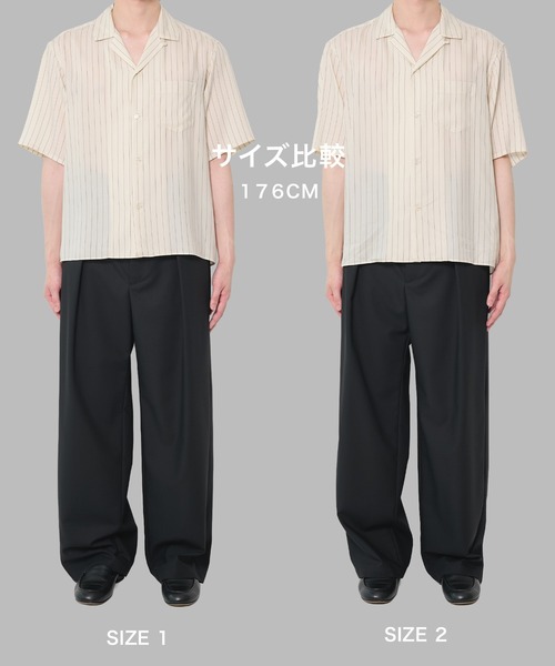 STUDIOUS(ステュディオス)の「【STUDIOUS】Cupra Stripe Open Shirts / キュプラストライプオープンシャツ(シャツ/ブラウス・メンズ・ホワイト・1/2)」の8枚目の写真