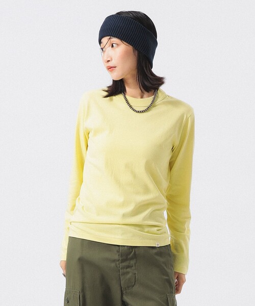 BEAMS BOY(ビームスボーイ)の「ボーイ ベーシック ロングスリーブ(Tシャツ/カットソー・レディース・イエロー/チャコールグレー/オフホワイト/グレー・2/1/3)」の4枚目の写真