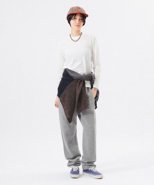 BEAMS BOY(ビームスボーイ)の「ボーイ ベーシック ロングスリーブ(Tシャツ/カットソー・レディース・イエロー/チャコールグレー/オフホワイト/グレー・2/1/3)」の5枚目の写真