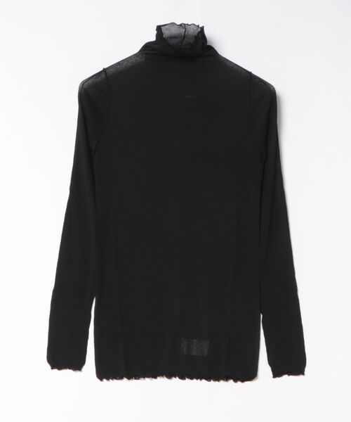 HAKUJI(ハクジ)の「HAKUJI SHEER RIB HN PO(Tシャツ/カットソー・レディース・ブラック/オフホワイト・FREE)」の8枚目の写真