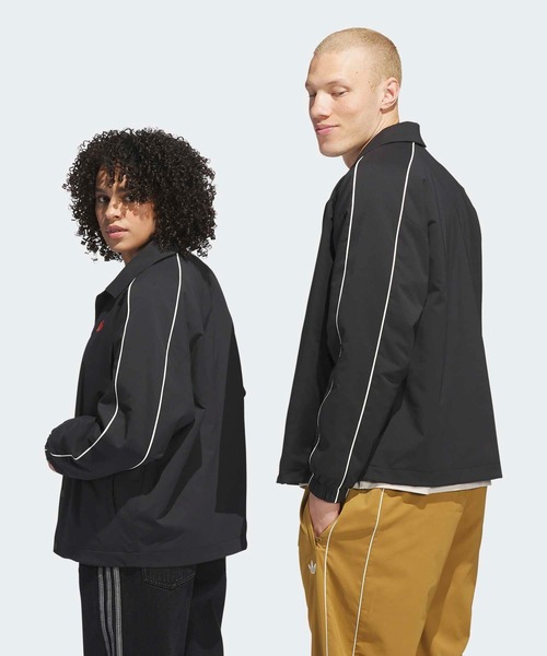 adidas(アディダス)の「adidas Originals コーチジャケット / アディダスオリジナルス adidas Originals(ブルゾン・メンズ・ブラック・XX-LARGE/3XL/X-SMALL/LARGE/MEDIUM/SMALL/X-LARGE)」の2枚目の写真