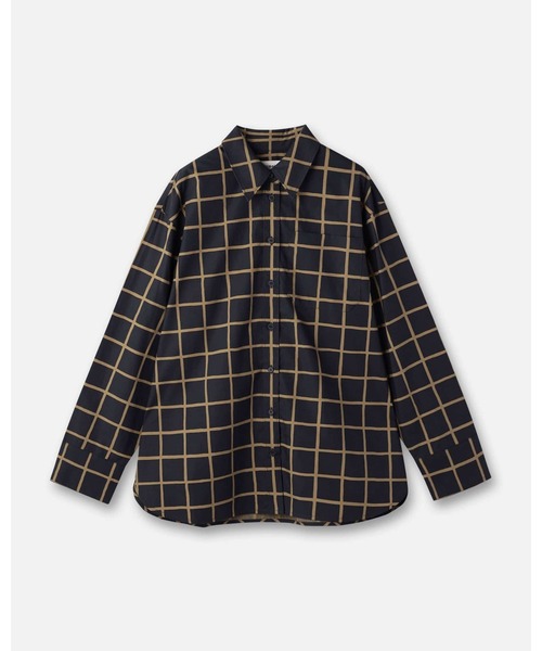 marimekko(マリメッコ)の「Tahdella Iso Ruutu / blouse(シャツ/ブラウス・レディース・ネイビー・36)」の5枚目の写真