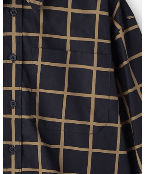 marimekko(マリメッコ)の「Tahdella Iso Ruutu / blouse(シャツ/ブラウス・レディース・ネイビー・36)」の9枚目の写真