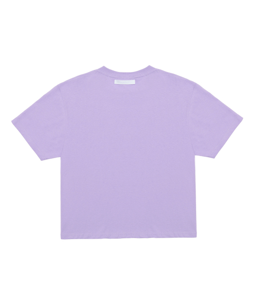 C WEAR BY THE GENIUS(シーウェアバイザジーニアス)の「オーバーサイズクロップTシャツライトパープル(Tシャツ/カットソー・レディース・その他・SMALL/LARGE/MEDIUM/X-LARGE/X-SMALL)」の4枚目の写真