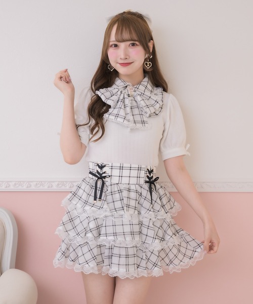 ROJITA（ロジータ）の「【セットアップ対応】シアーティアードスカパン（スカート・レディース・ブラック/ホワイト/マルチ・FREE）」の13枚目の写真