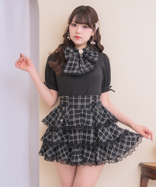 ROJITA（ロジータ）の「【セットアップ対応】シアーティアードスカパン（スカート・レディース・ブラック/ホワイト/マルチ・FREE）」の17枚目の写真