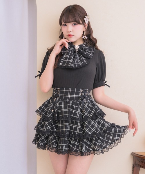 ROJITA（ロジータ）の「【セットアップ対応】シアーティアードスカパン（スカート・レディース・ブラック/ホワイト/マルチ・FREE）」の18枚目の写真