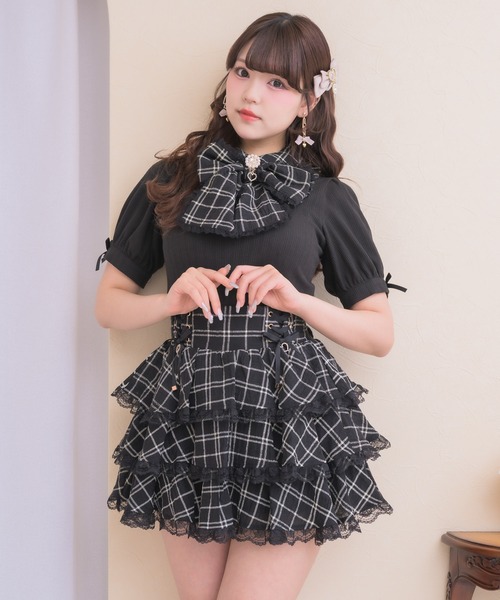 ROJITA（ロジータ）の「【セットアップ対応】シアーティアードスカパン（スカート・レディース・ブラック/ホワイト/マルチ・FREE）」の19枚目の写真