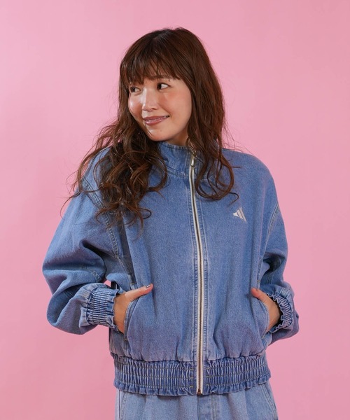 adidas(アディダス)の「adidas/アディダス デニムジャケット P6083(デニムジャケット・レディース・インディゴブルー/ブラック/ライトインディゴブルー・2XL/XL/L/M)」の3枚目の写真