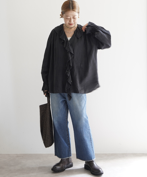 JOURNAL STANDARD LUXE(ジャーナルスタンダード ラックス)の「12OZデニム フラムパンツ(デニムパンツ・レディース・コバルトブルー・LARGE/MEDIUM/SMALL)」の16枚目の写真