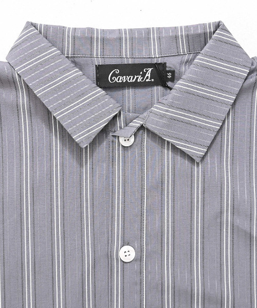 CavariA(キャバリア)の「『CavariA/キャバリア』半袖ストライプシャツ(シャツ/ブラウス・メンズ・グリーン/ブルー/チャコール・L/M)」の17枚目の写真