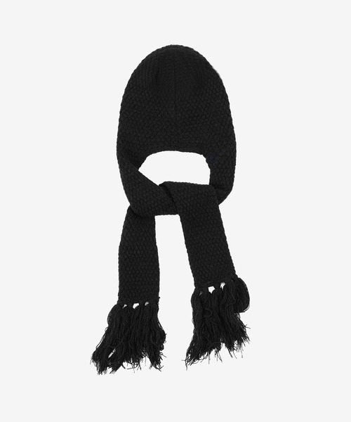 L.H.P(エルエイチピー)の「VARZAR/バザール/VA Square Label Knit muffler beanie(ニットキャップ/ビーニー・レディース・ブラック・F)」の3枚目の写真