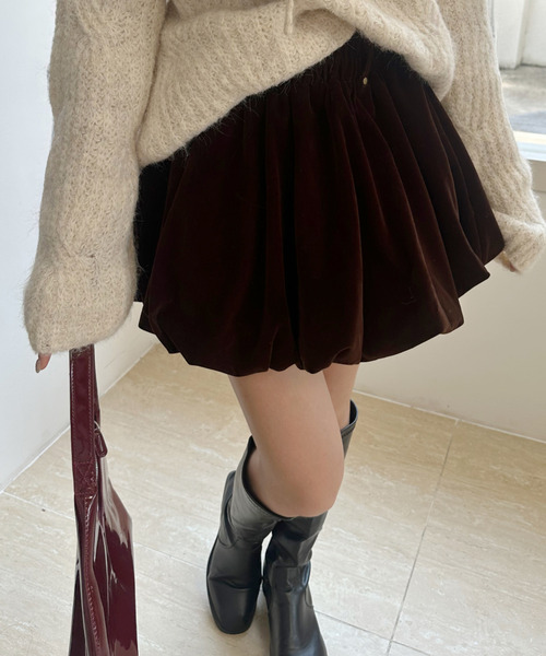 Ada.（エイダ）の「ベロア バルーン ミニ スカート（スカート・レディース・ブラック/ブラウン・M/S）」の10枚目の写真