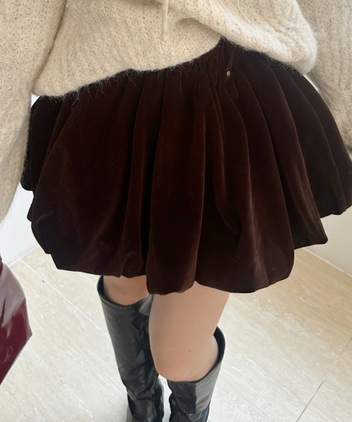 Ada.（エイダ）の「ベロア バルーン ミニ スカート（スカート・レディース・ブラック/ブラウン・M/S）」の11枚目の写真