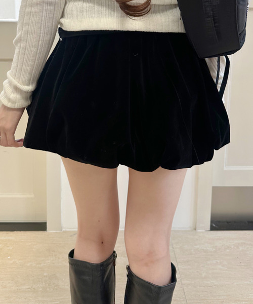 Ada.（エイダ）の「ベロア バルーン ミニ スカート（スカート・レディース・ブラック/ブラウン・M/S）」の8枚目の写真