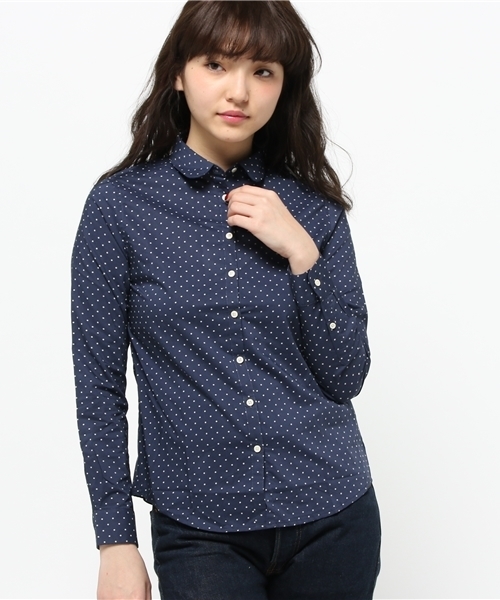 earth music&ecology(アースミュージックアンドエコロジー)の「【2016Spring】《シャキシャキシャツ!》ドット(シャツ/ブラウス・レディース・オフホワイト/ネイビー・SMALL/MEDIUM)」の13枚目の写真